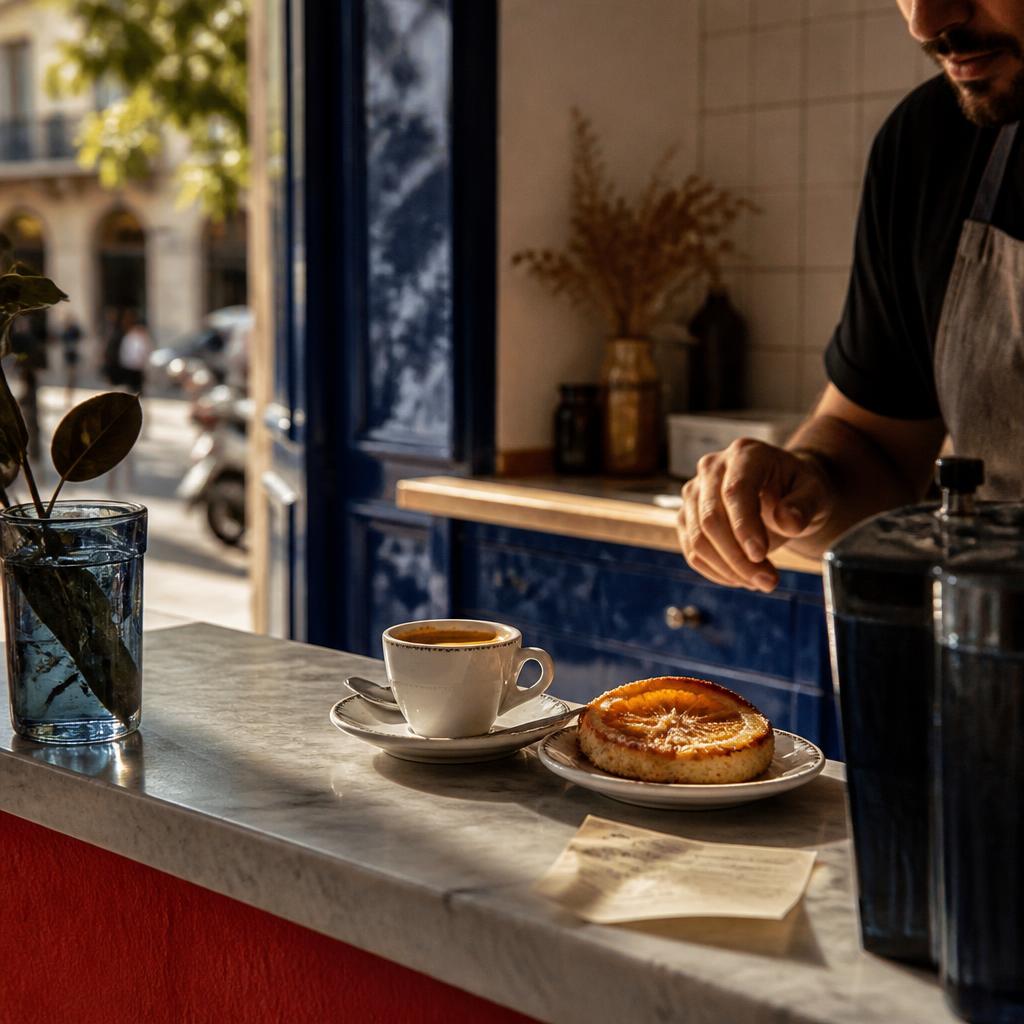Café local con una oferta de la semana